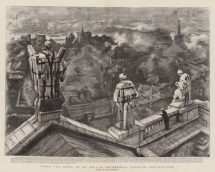 Z dómu katedrály svatého Pavla při pohledu na jih